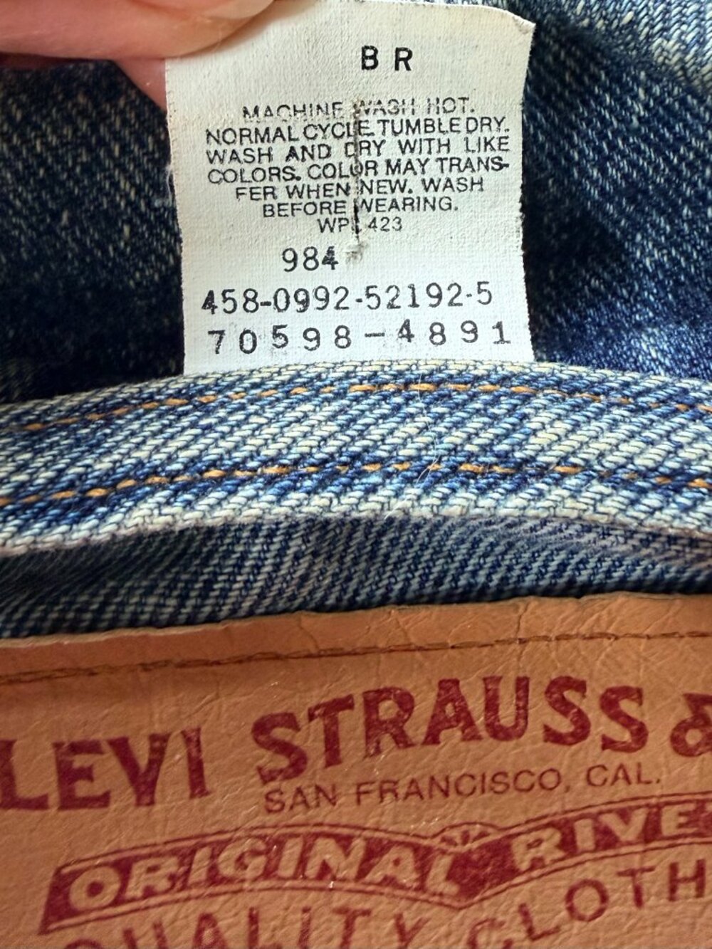 Vintage Levi's 90s denim Jean 70598 Jacket Size Small - Picture 13 of 13